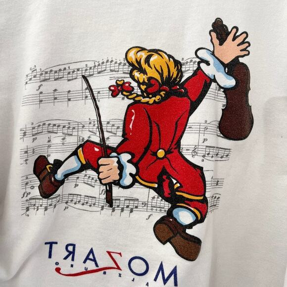 VTG 90s Mozart Salzburg Break Thru Sweatshirt Crewneck Composer Art Music XL - Picture 8 of 10
